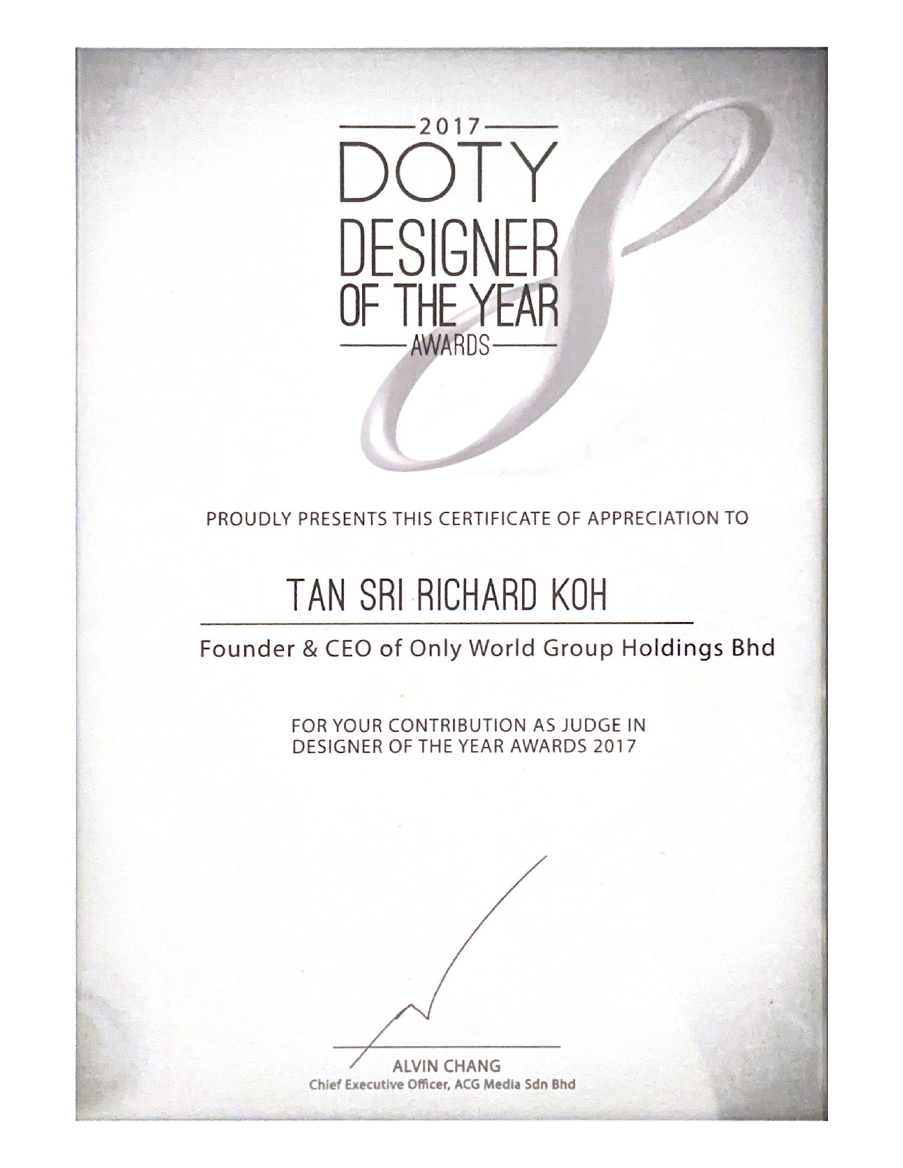 DOTY Award